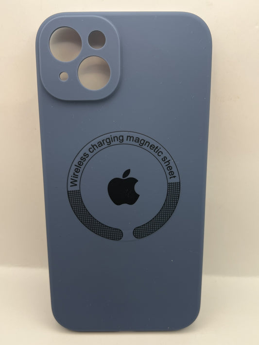 Funda iPhone 14/15 Plus silicon magsafe premium Gris | QRUZH