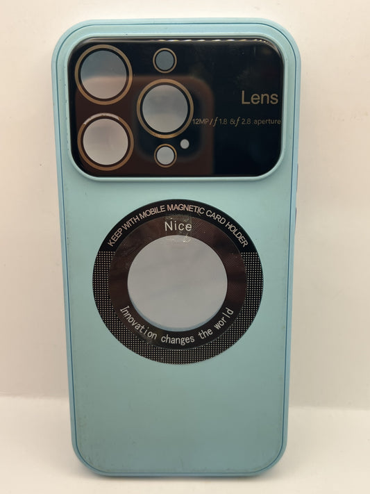 Funda iPhone 15 Pro lens magsafe Azul | QRUZH