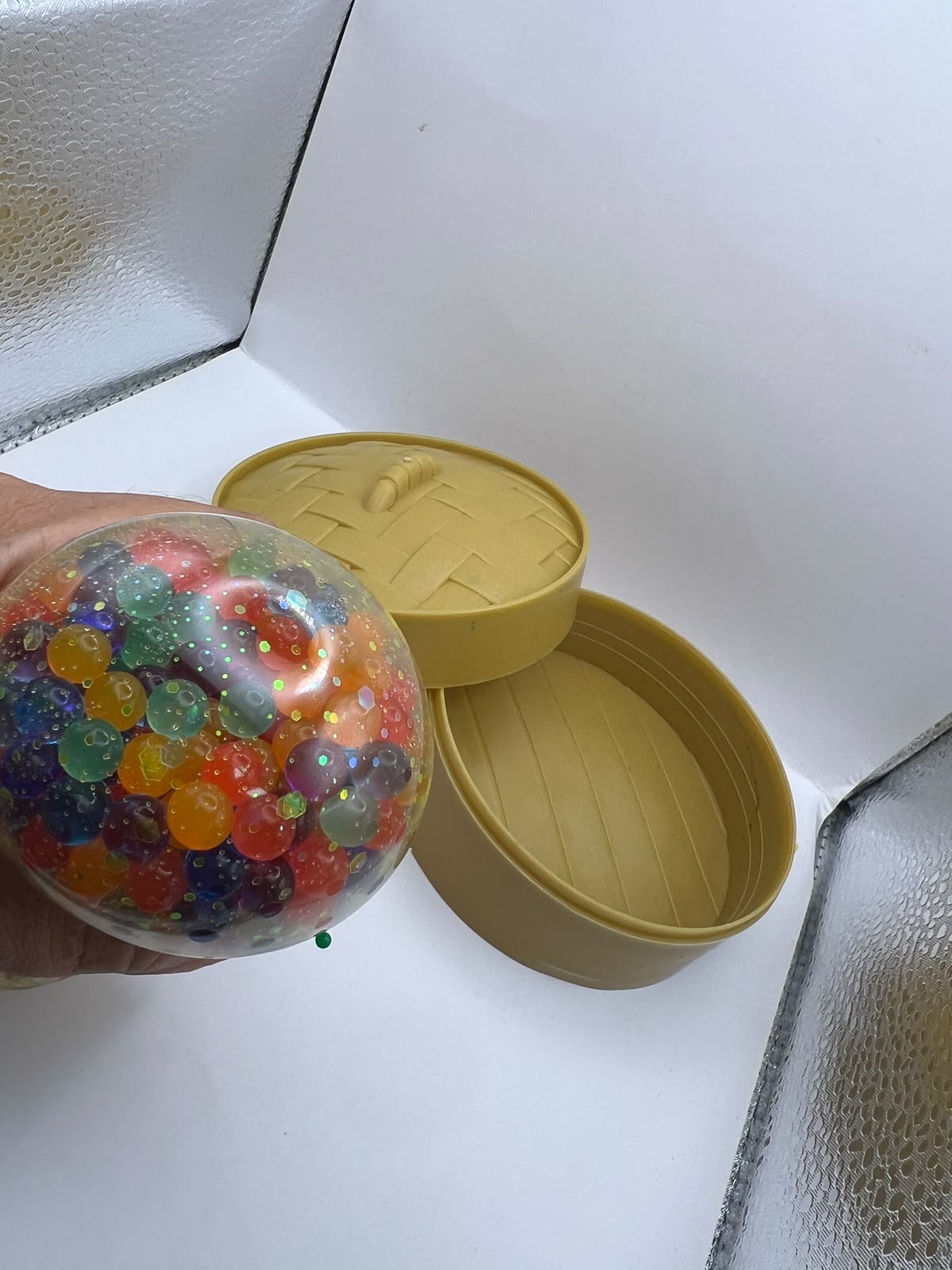Squishy Steam Bunz DIM SUM Mystery: pelota antiestrés en vaporera de juguete