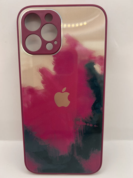 Funda iPhone 12 Pro Max Cristal Marmol Vino | QRUZH