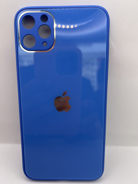 Funda iPhone 11 Pro Max Cristal Logo Azul Rey | QRUZH