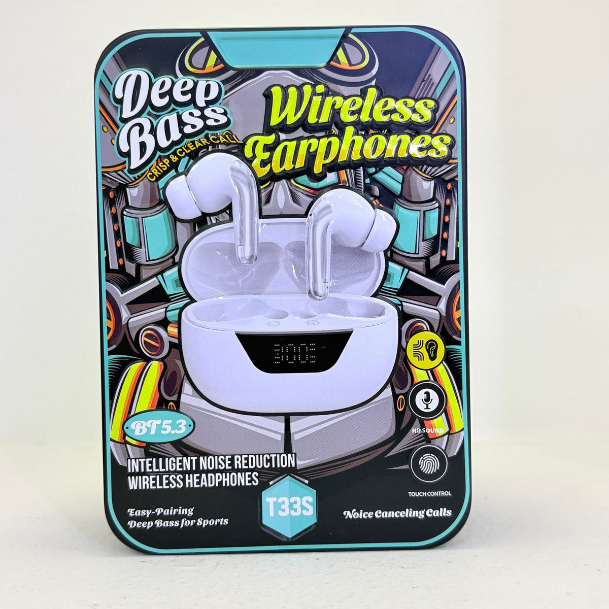 Audifonos con caja metalica negra audifonos t33s blanco con gris