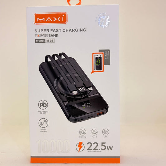 Bateria portatil con magsafe 10000mah con cables 3en1