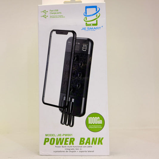 Power banck 3 en 1 v8-c-ligthing 10000mah jie smat jie-pw001