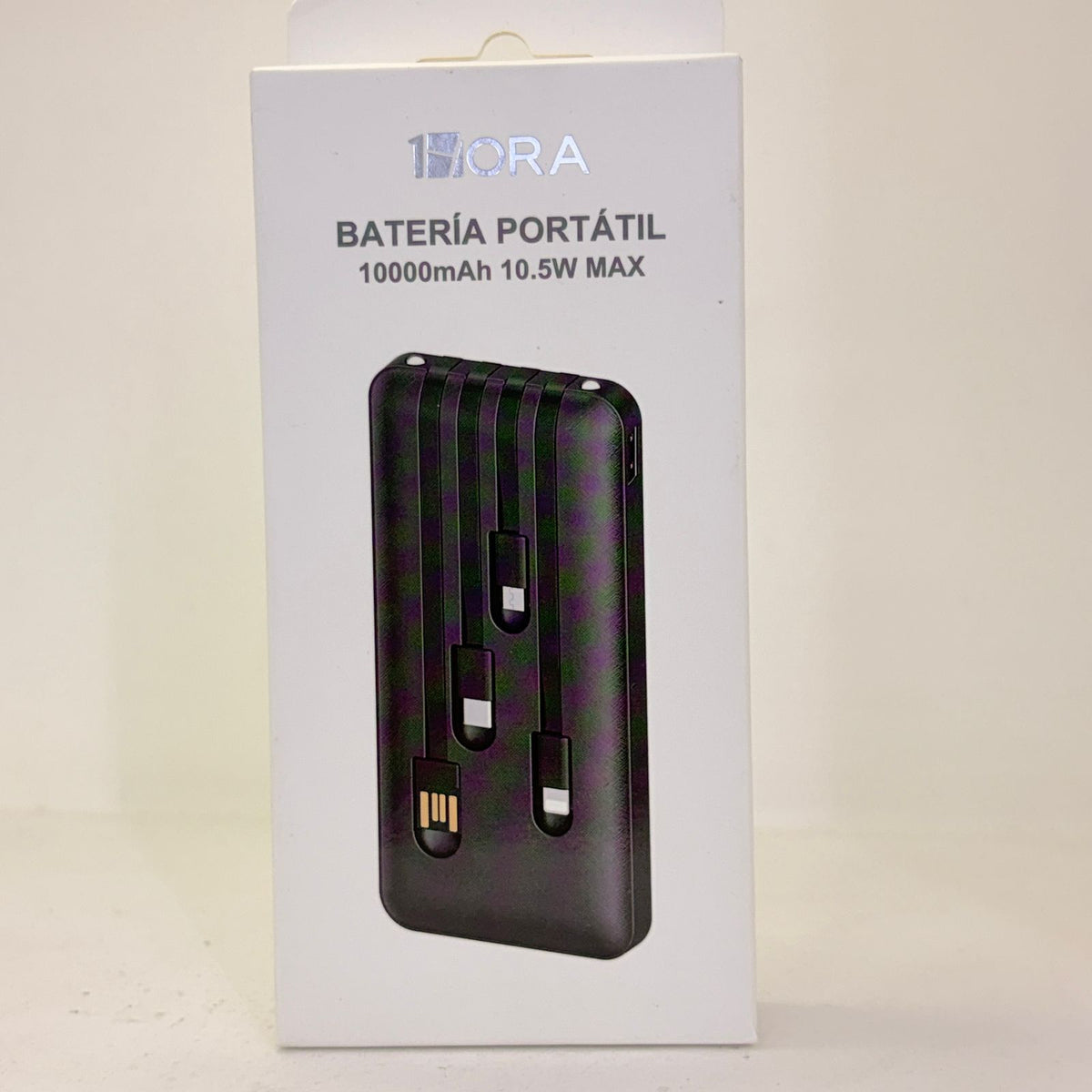 Power banck 3 en 1 v8-c-lightning 10000mah 1hora gar148
