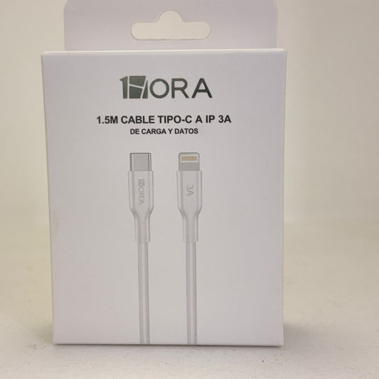 Cable tipo-c a lightning 1.5 m 1hora