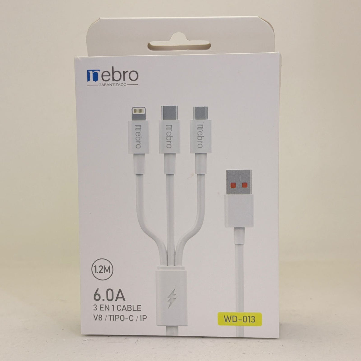 Cable 1.2 m 3en1 nebro
