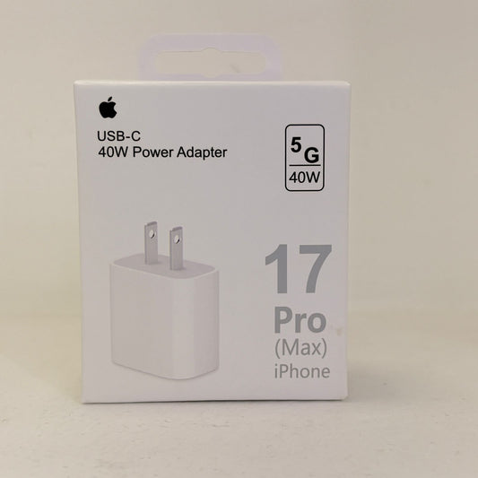 Cargador cubo c 40w tipo apple generico 17 pro