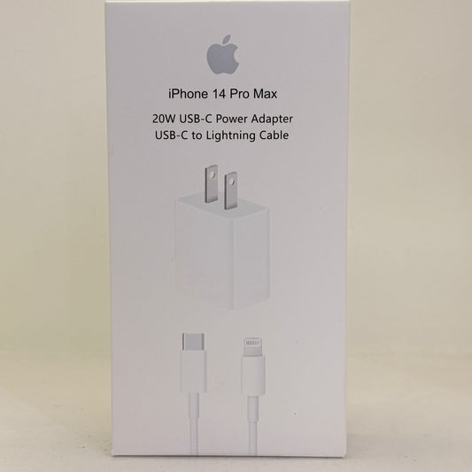 Cargador kit c-lightning 20w tipo apple generico 14 pro max