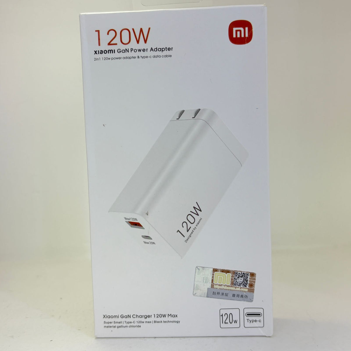 Cargador kit usb-c 120w tipo xiaomi generico