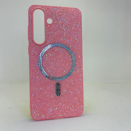 Funda samsung s25 fe magsafe cristaline rosa