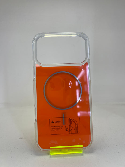 Funda apple iphone 17 pro max magsafe macarons naranja