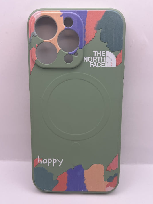 Funda iPhone 13 Pro North Face Happy Verde | QRUZH