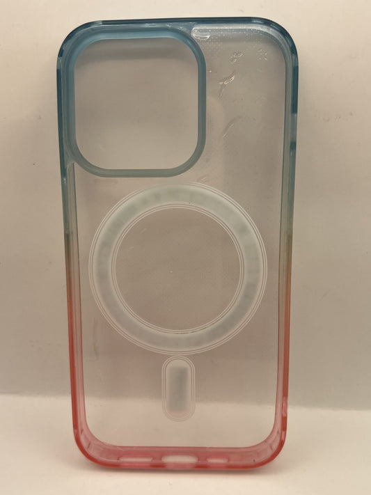 Funda iPhone 14 Pro bicolor magsafe Azul Rojo | QRUZH