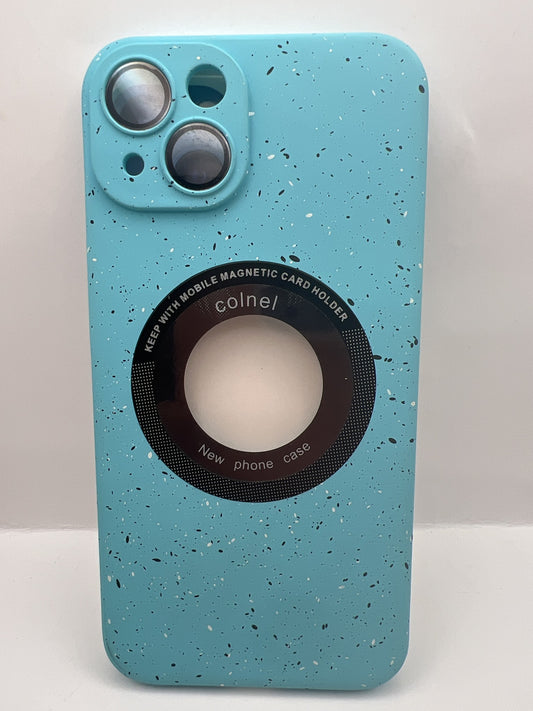 Funda iPhone 13/14 Anillo Turquesa Salpicado | QRUZH