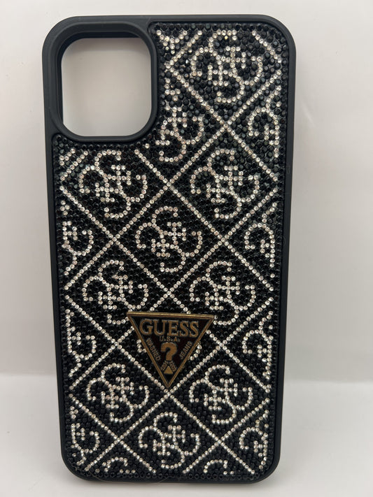 Funda iPhone 11 Pro Max Guess Pedreria Negro | QRUZH