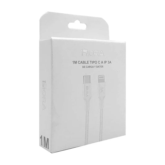 Caja original 1HORA del cable USB-C a Lightning de 1 metro 3A