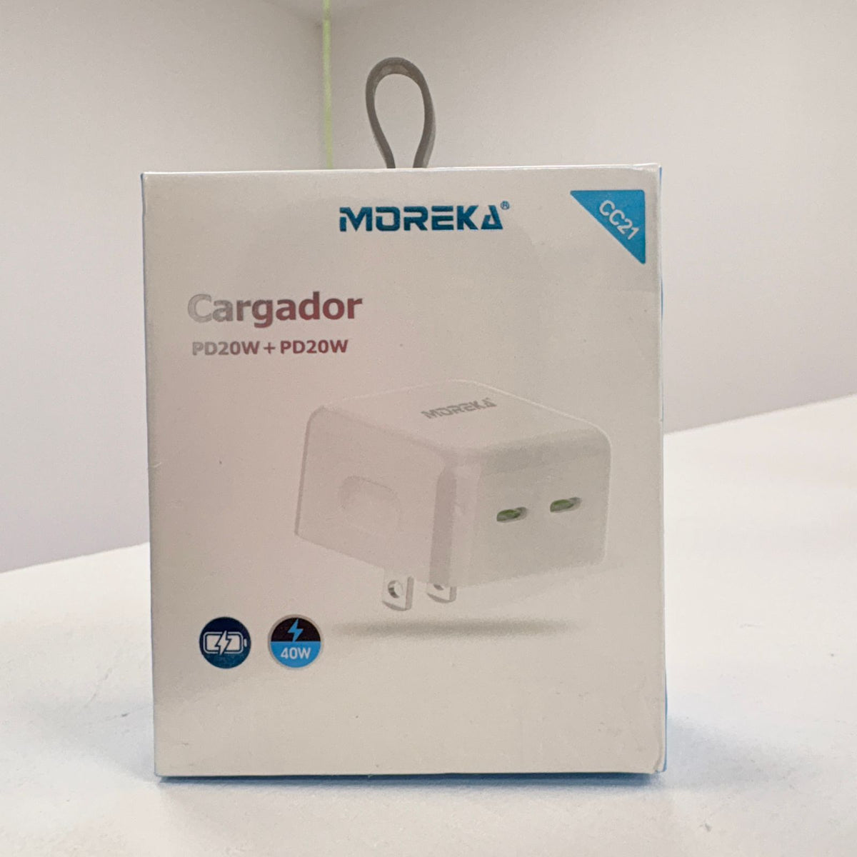 Cargador cubo 2c 20w moreka oc21 blanco