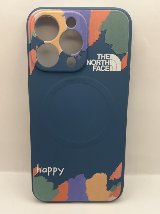 Funda iPhone 13 Pro North Face Happy Azul | QRUZH