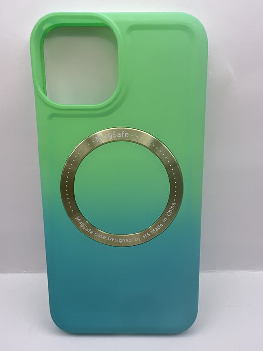 Funda iPhone 13/14 Matte Magsafe Verde Degradado | QRUZH