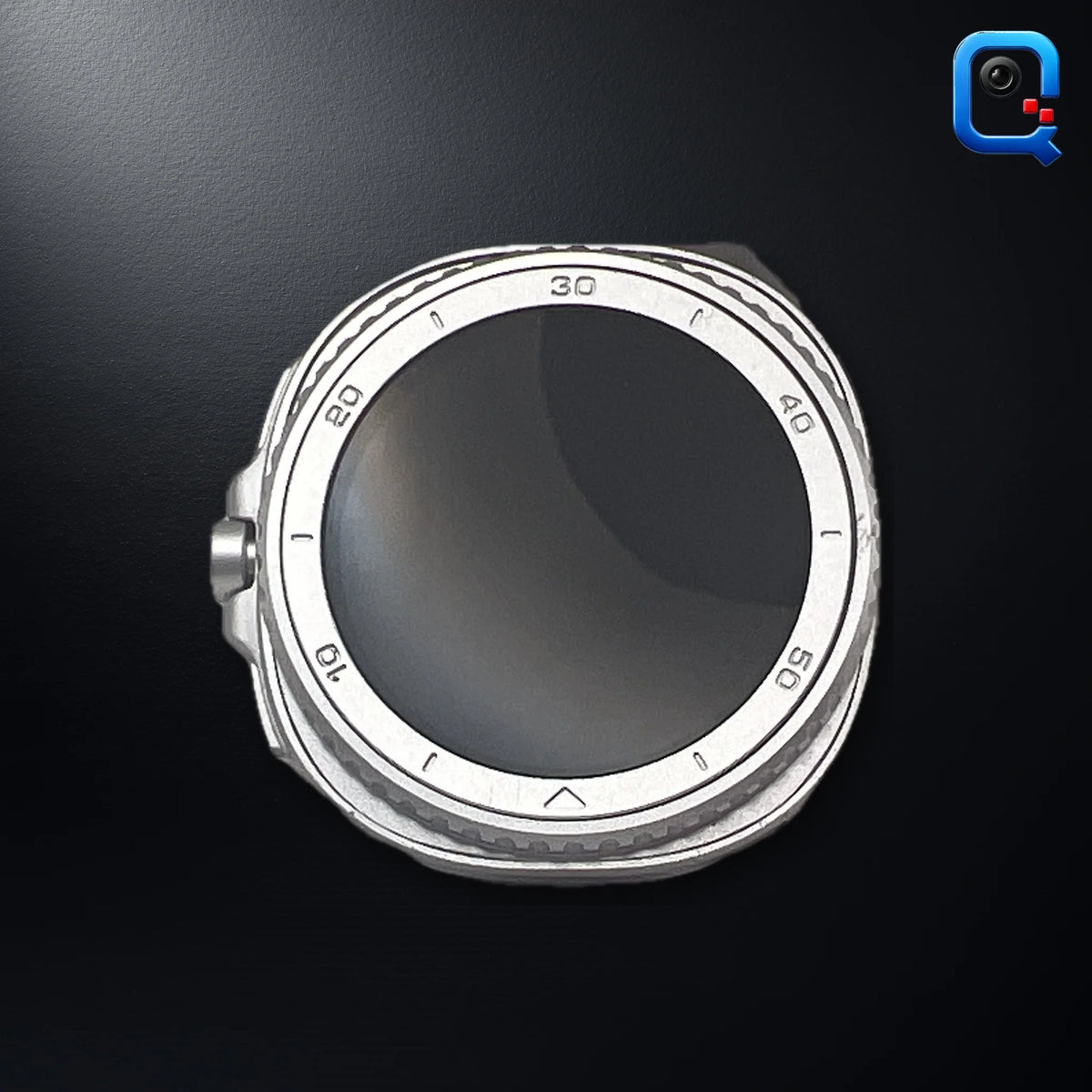 Smartwatch W8 Classic 46mm plata — bisel (recreación digital)