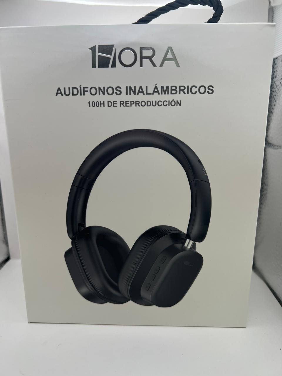 Empaque original 1HORA AUT250: audífonos inalámbricos con 100 h de reproducción.