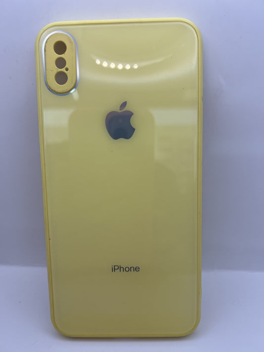 Funda iPhone XS Max Cristal Logo Amarillo | QRUZH