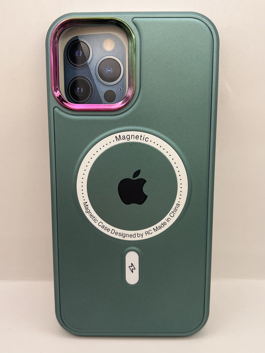 Funda iPhone 12 Pro Max Matte Magsafe Verde Militar | QRUZH