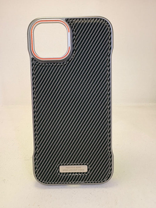 Funda apple iphone 15 lather flat gris